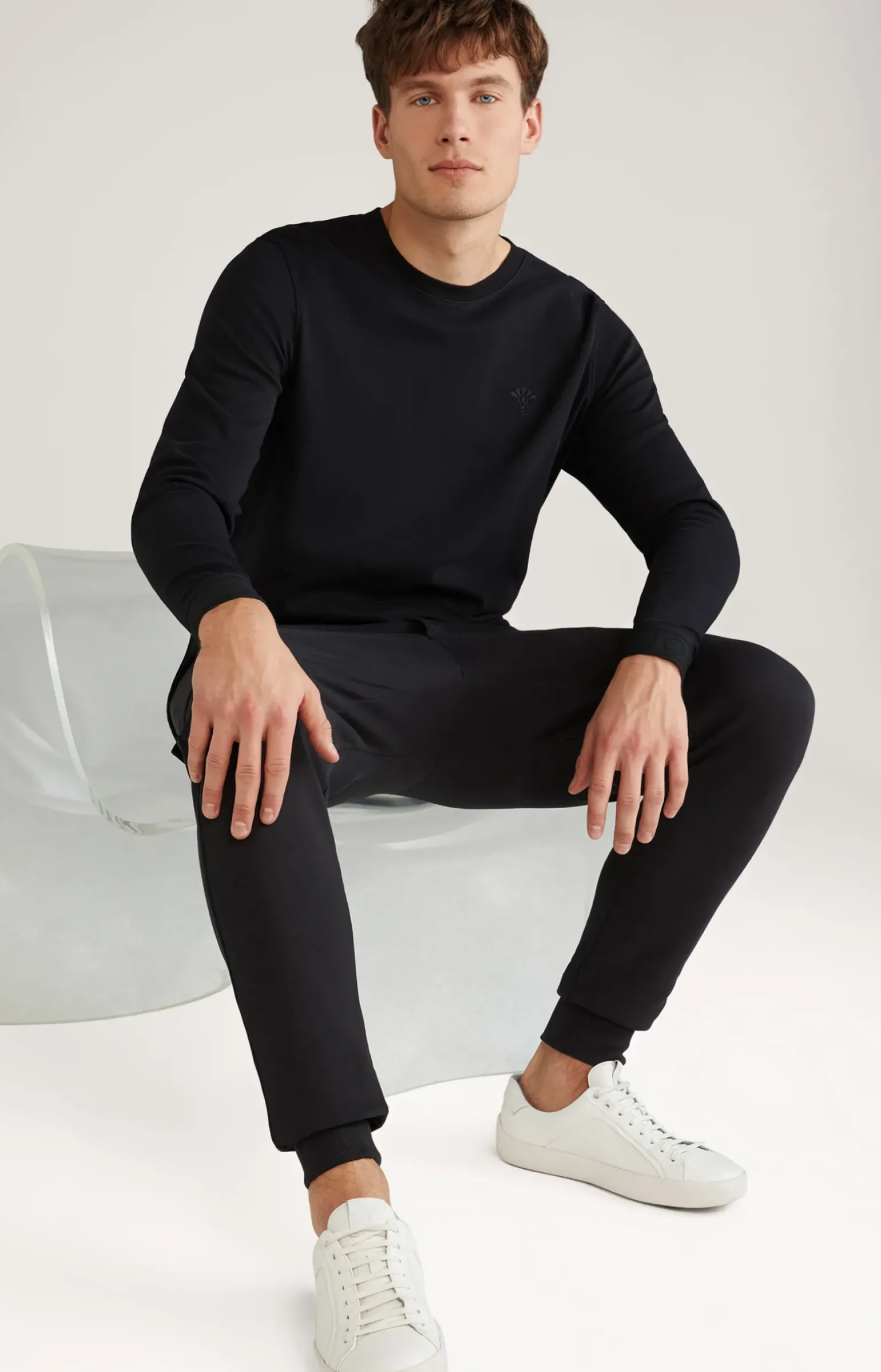Loungewear Longsleeve in Schwarz