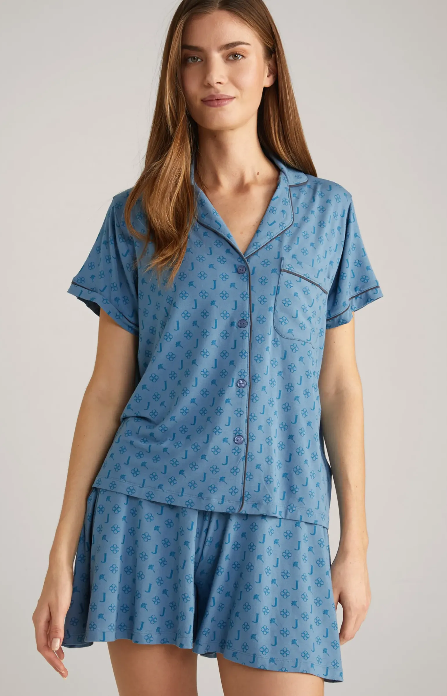 Loungewear Shirt in Ocean Blue