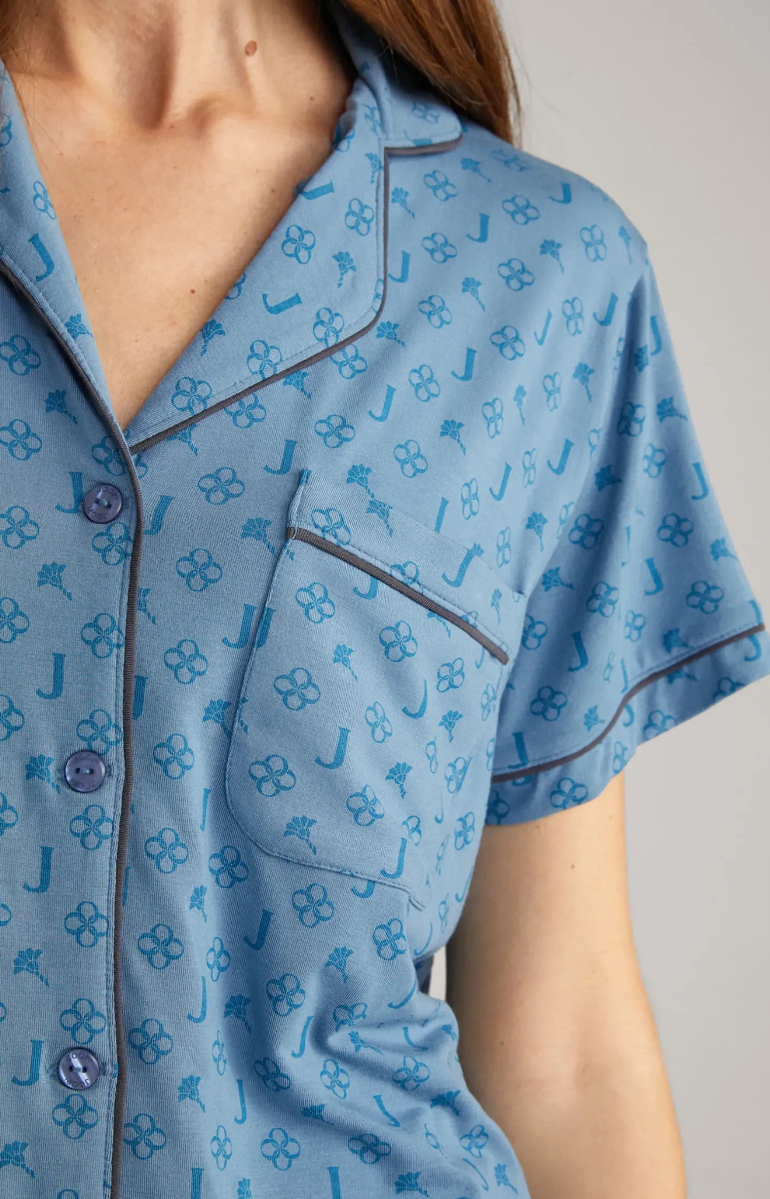 Loungewear Shirt in Ocean Blue