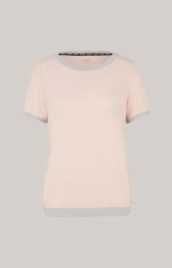 Loungewear Shirt in Rosa/Grau meliert