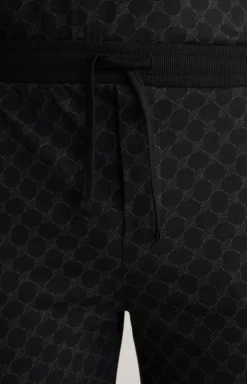 Loungewear Shorts in Schwarz gemustert