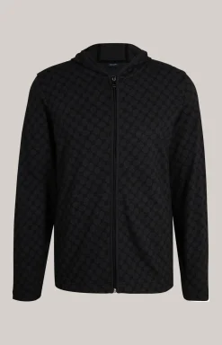 Loungewear Sweatjacke in Anthrazit meliert