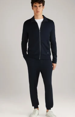 Loungewear Sweatjacke in Dark Blue