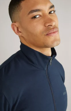 Loungewear Sweatjacke in Dunkelblau