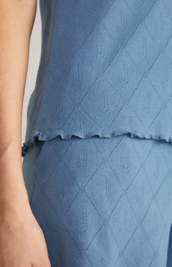 Loungewear Top in Ocean Blue