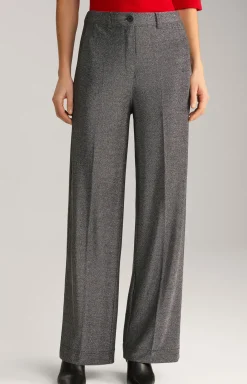 Lurex-Hose in Grau-Glitzer