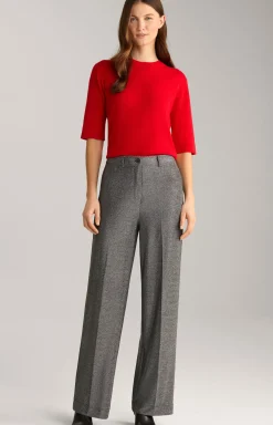 Lurex-Hose in Grau-Glitzer