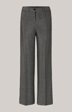 Lurex-Hose in Grau-Glitzer