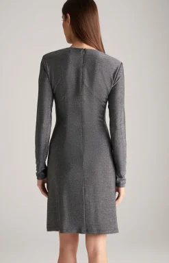 Lurex-Kleid in Grau-Glitzer