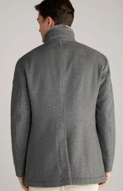 Mantel Gary in Grau meliert