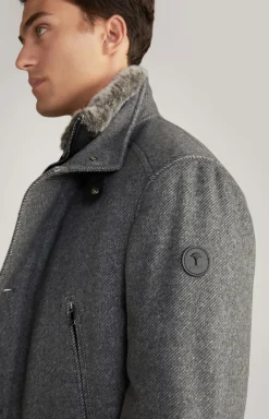 Mantel Gary in Grau meliert