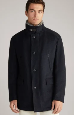 Mantel Gary in Navy meliert