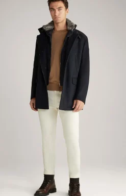 Mantel Gary in Navy meliert