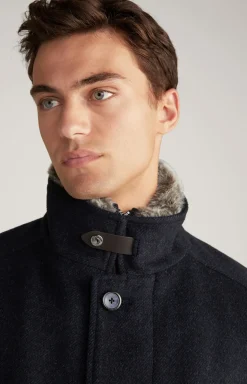 Mantel Gary in Navy meliert