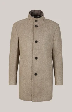 Mantel Maico in Hellbraun gemustert