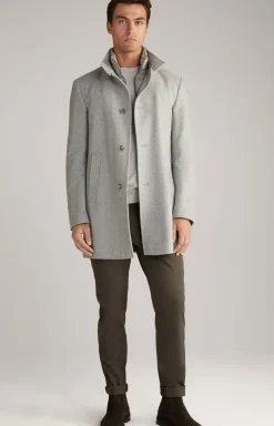 Mantel Maico in Hellgrau gemustert