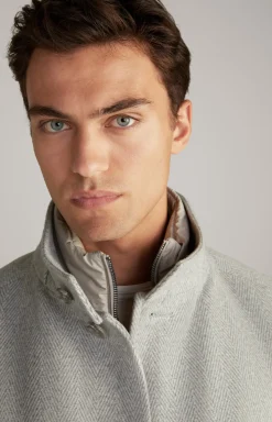 Mantel Maico in Hellgrau gemustert