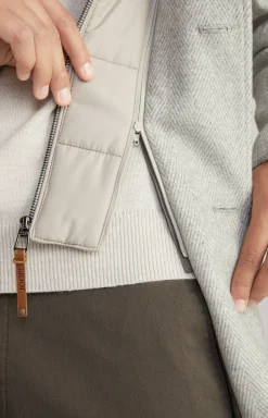 Mantel Maico in Hellgrau gemustert