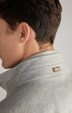 Mantel Maico in Hellgrau gemustert