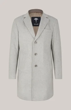 Mantel Morris in Hellgrau meliert