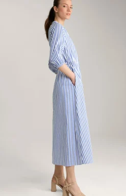 Maxi-Kleid in Blau/Weiß gestreift