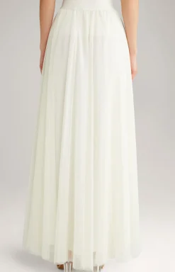 Maxi-Tüllrock in Offwhite