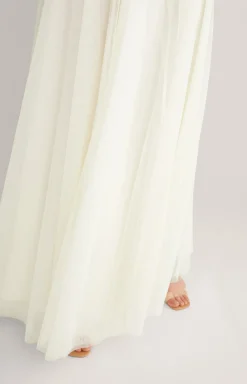 Maxi-Tüllrock in Offwhite