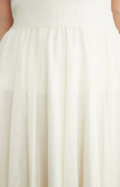 Maxi-Tüllrock in Offwhite