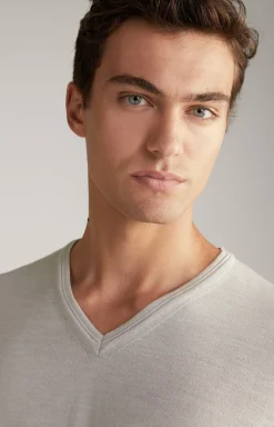 Merinowoll-Pullover Damien in Offwhite