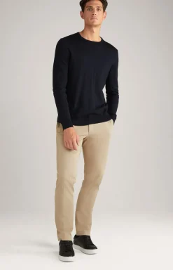 Merinowoll-Pullover Denny in Dunkelblau