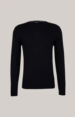 Merinowoll-Pullover Denny in Dunkelblau