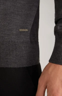 Merinowoll-Pullover Denny in Anthrazit