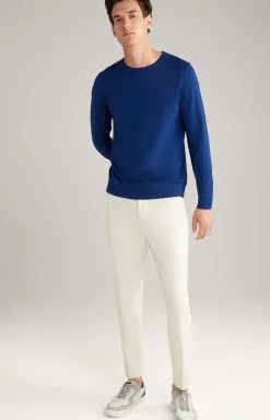 Merinowoll-Pullover Denny in Blau