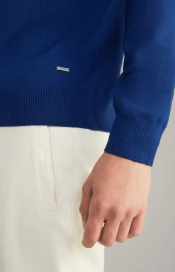 Merinowoll-Pullover Denny in Blau