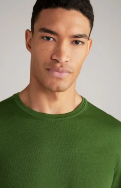Merinowoll-Pullover Denny in Waldgrün