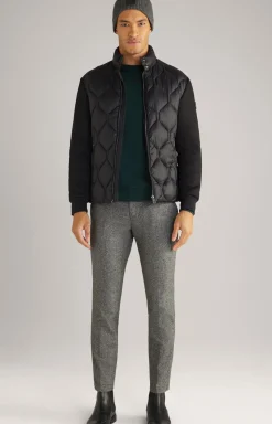 Merinowoll-Pullover Denny in Dunkelgrün