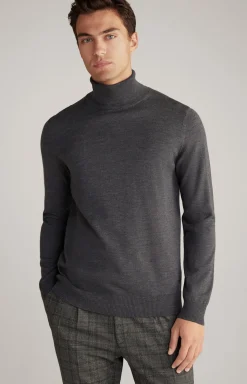 Merinowoll-Pullover Donte in Anthrazit