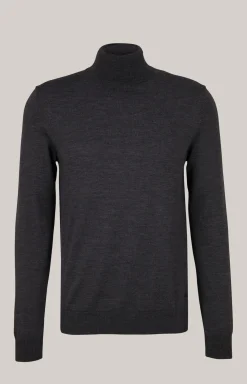 Merinowoll-Pullover Donte in Anthrazit