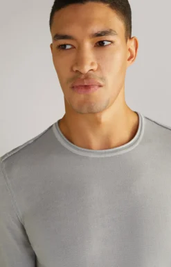 Merinowoll-Pullover Lelios in Grau