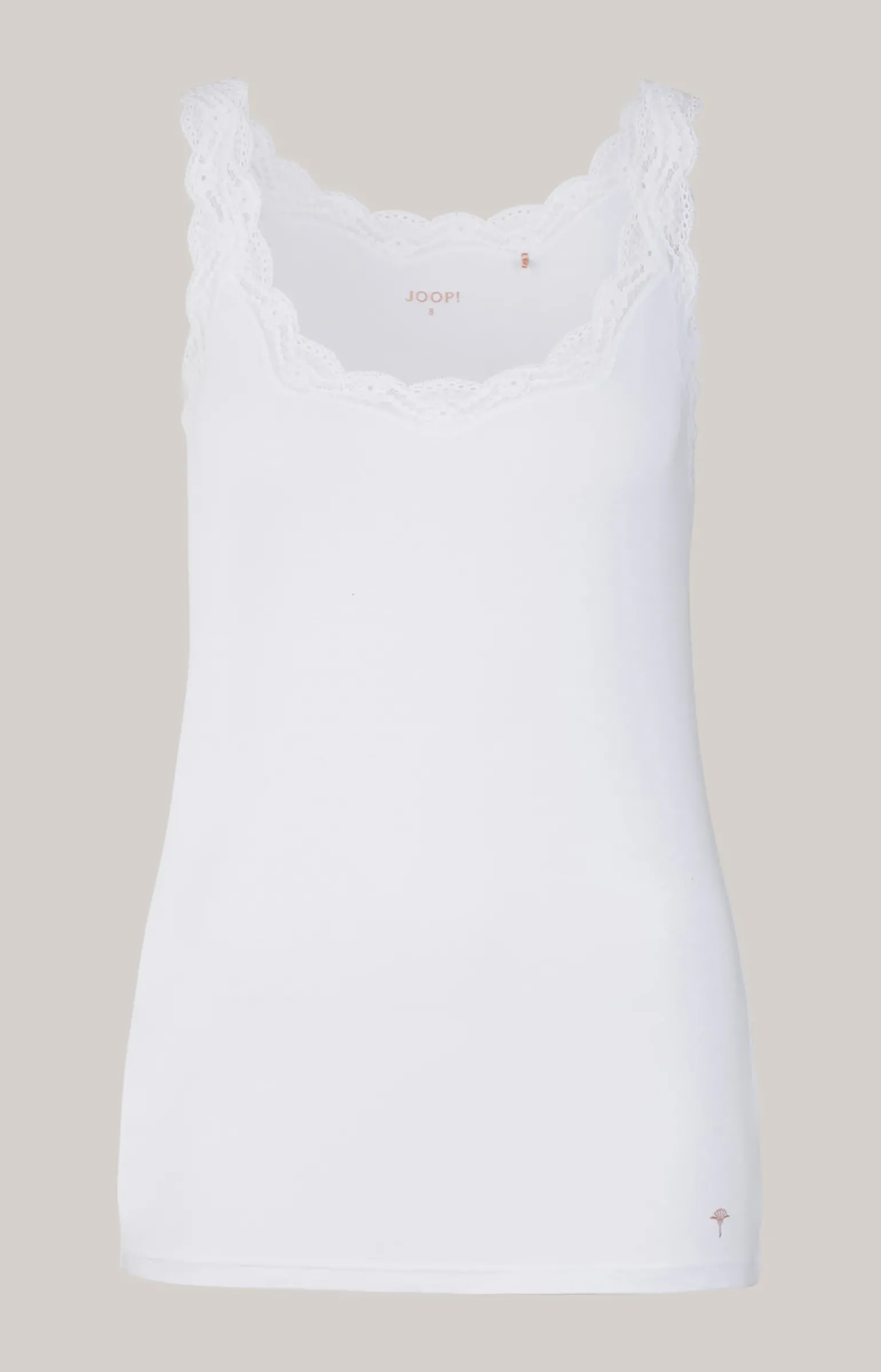 Modal-Spitzen-Top in Weiß