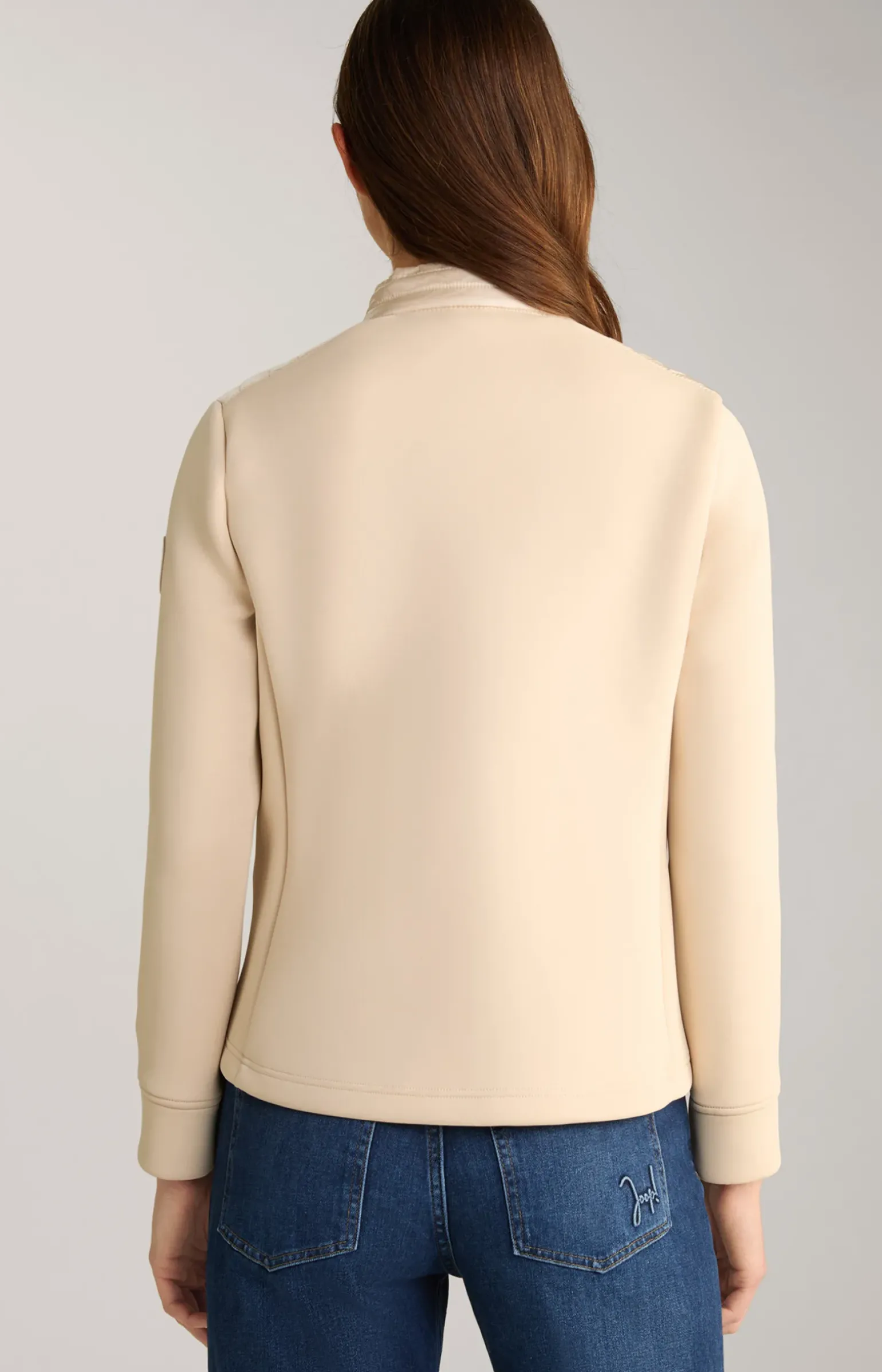 Neopren-Jacke mit Stepp in Champagner