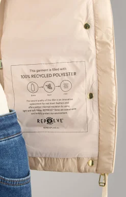 Neopren-Jacke mit Stepp in Champagner