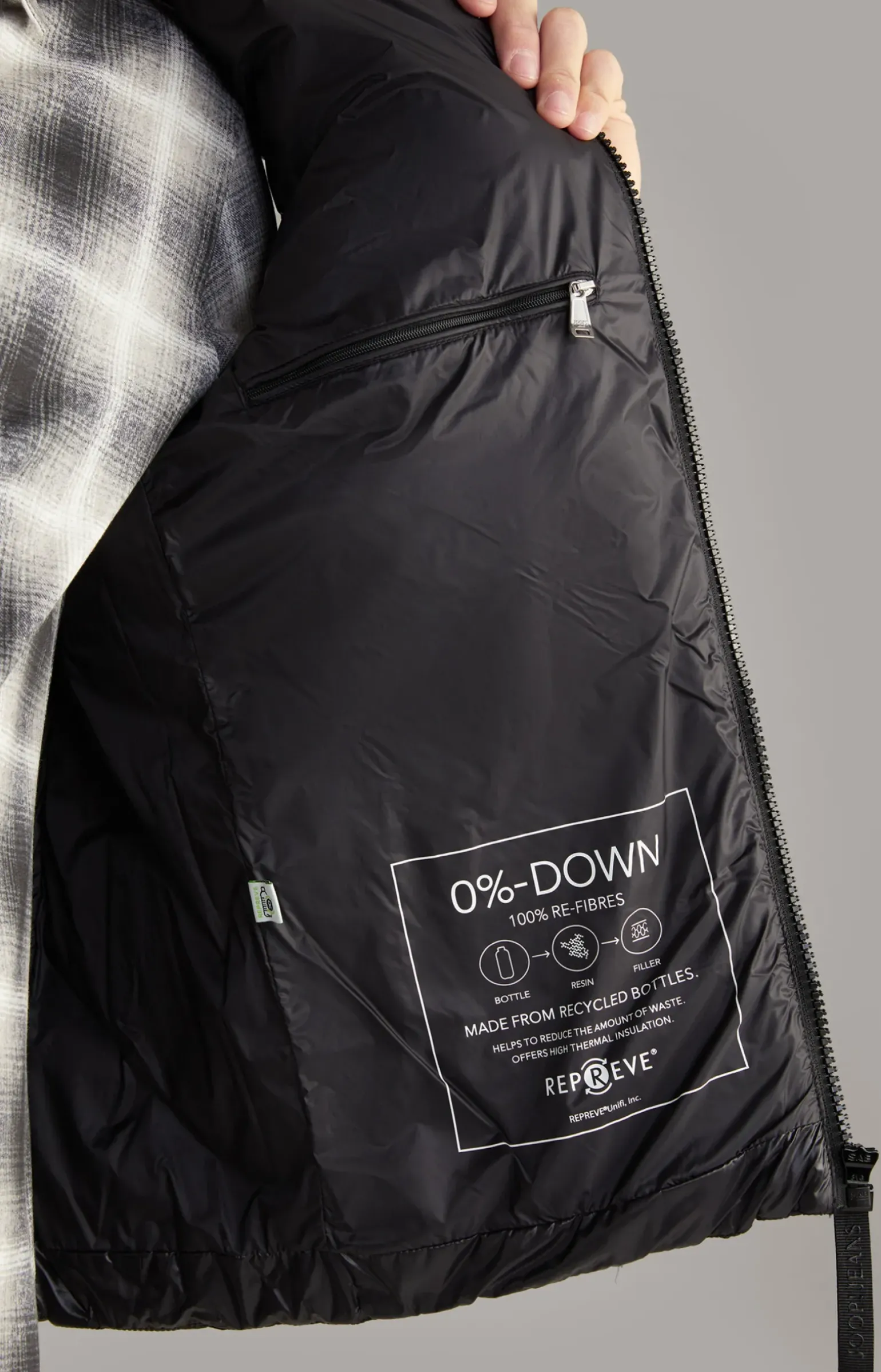 Nylon-Steppweste Vanor in Schwarz