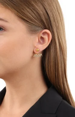 Ohrhänger mit Zirkonia in Gold