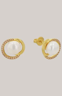 Ohrstecker mit Perle in Gold