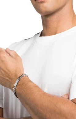 Panzer-Armband in Silber