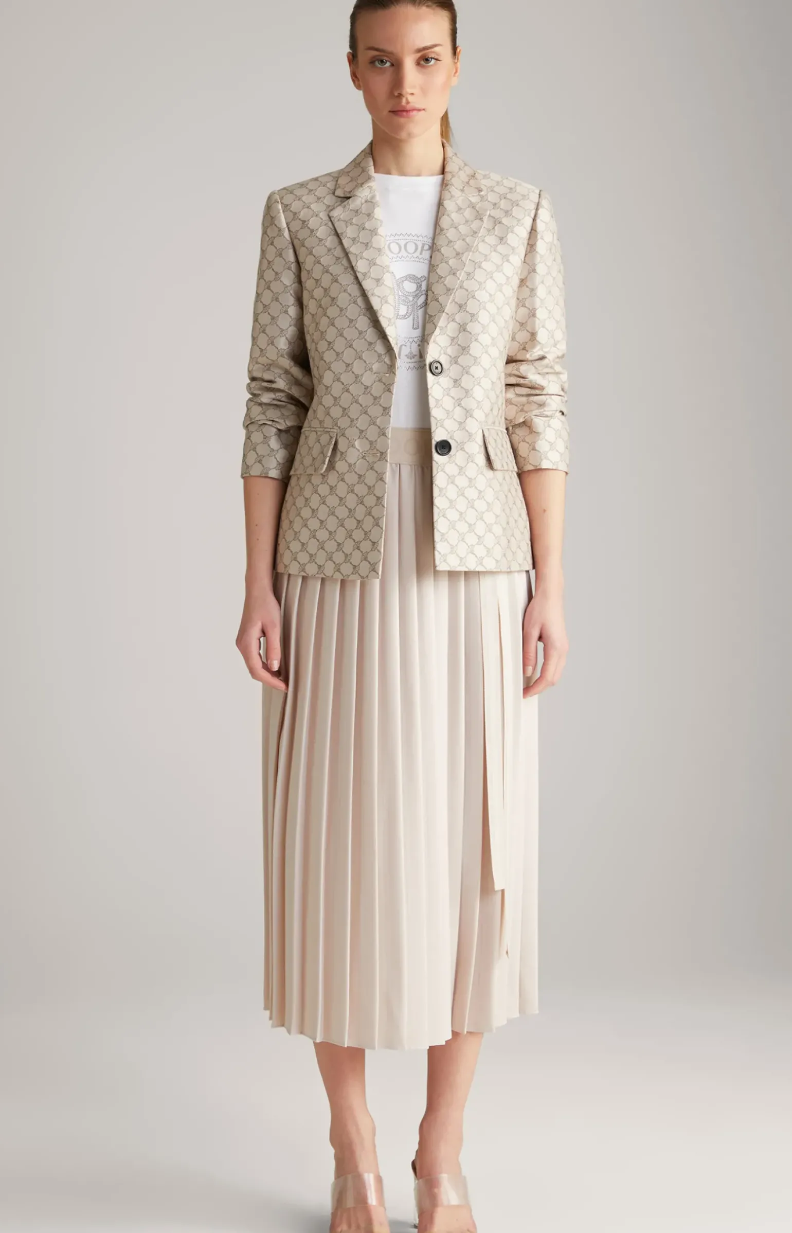 Plissee-Rock in Nude