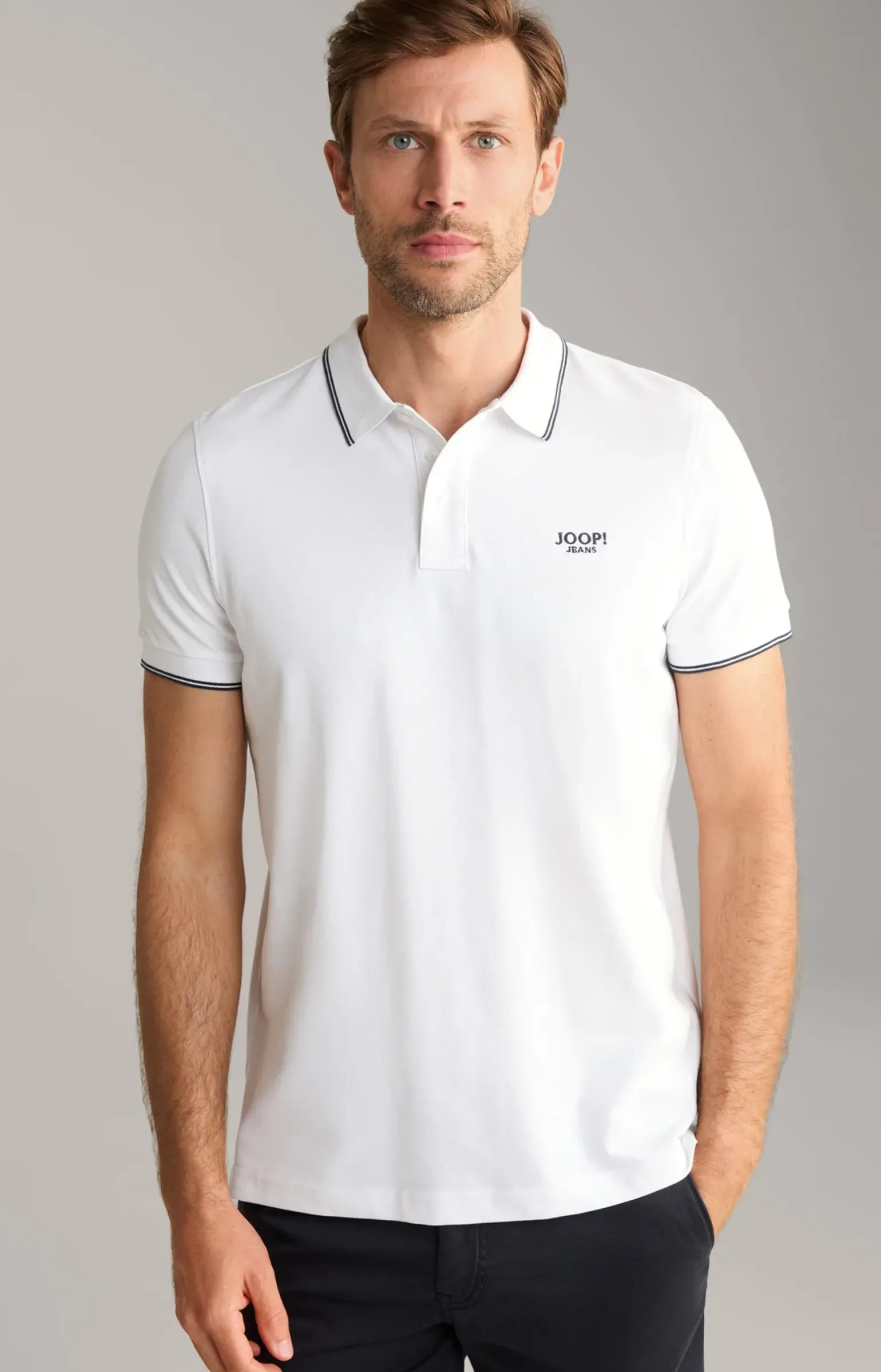 Poloshirt Agnello in Weiß