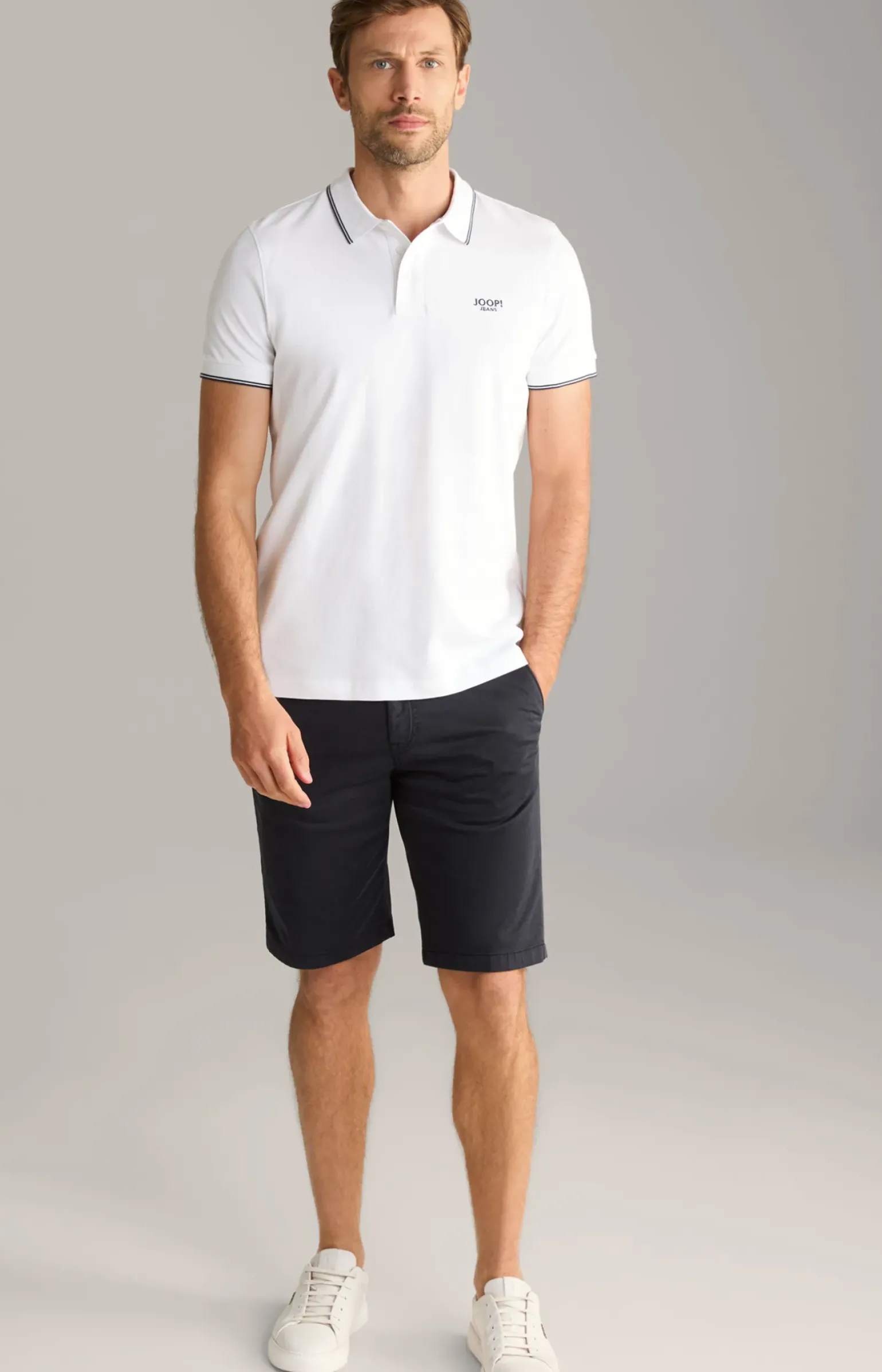 Poloshirt Agnello in Weiß