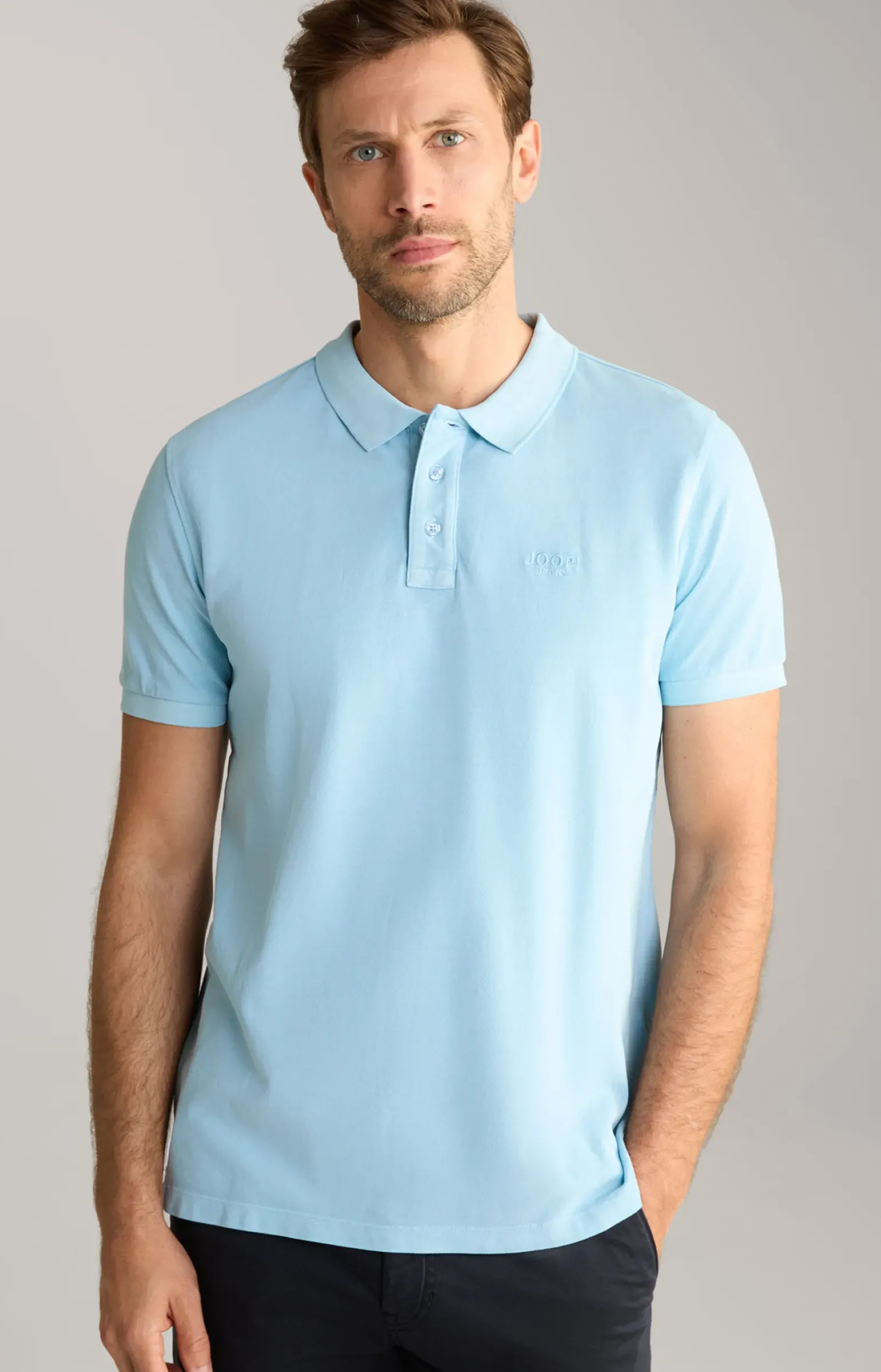 Poloshirt Ambrosio in Hellblau